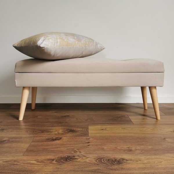 LOVARE upholstered bench with storage, handmade, Rossi Furniture - seats -