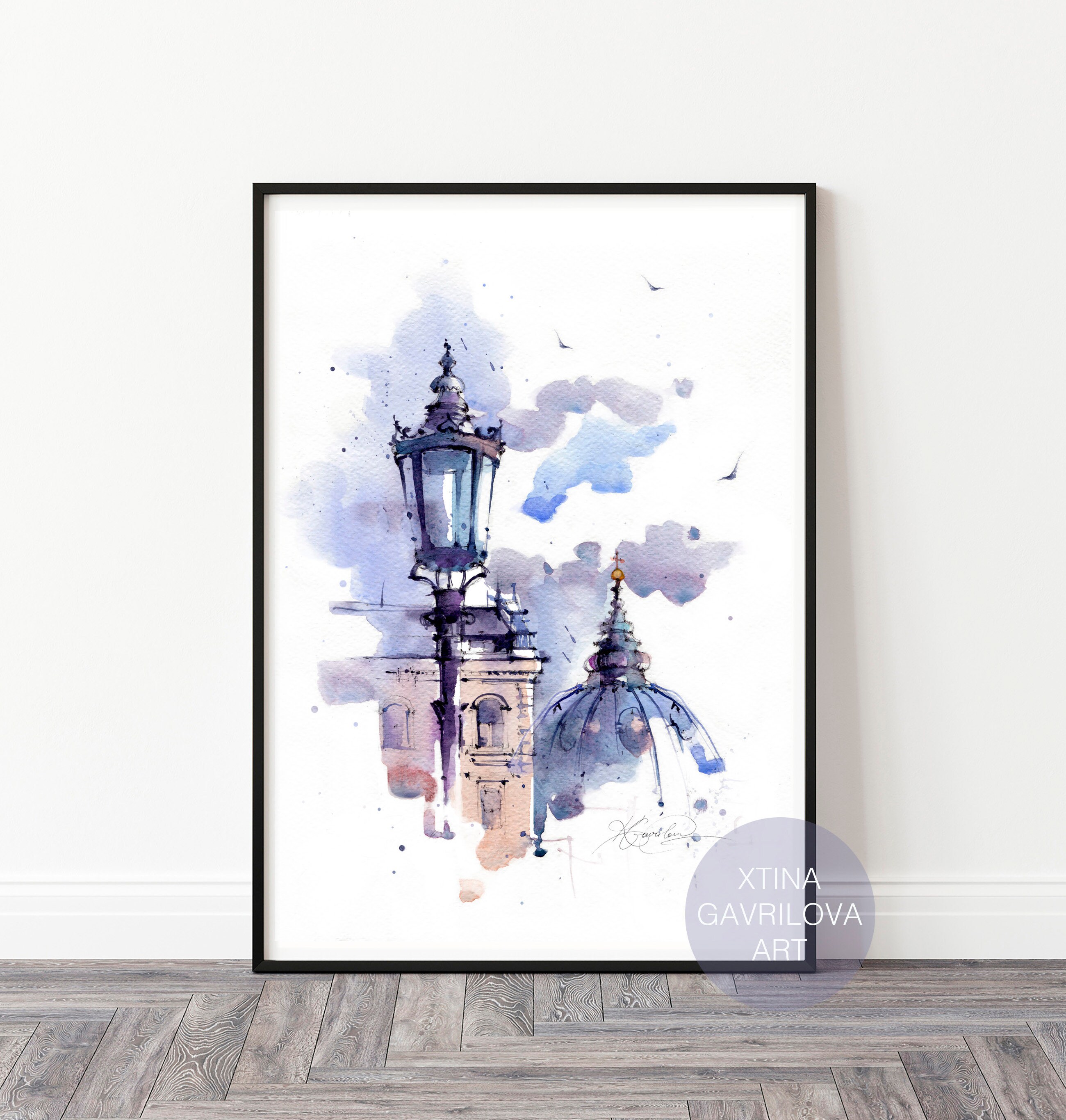 Watercolor poster art poster wall art authentic poster Etsy
