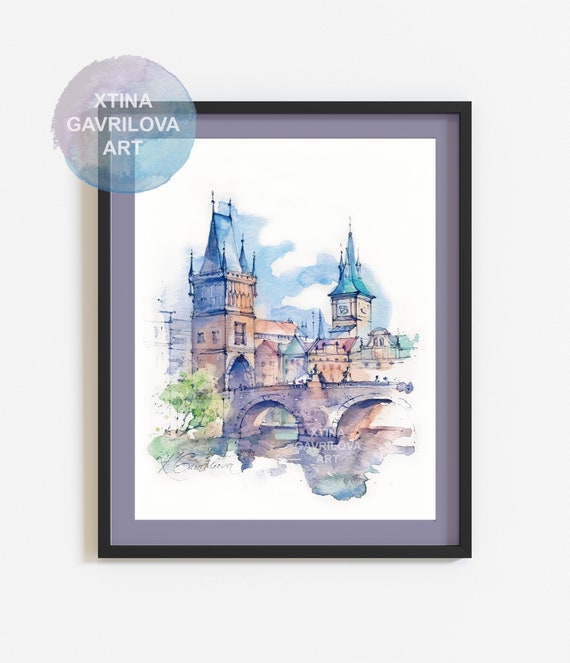 Watercolor poster art poster wall art authentic poster Etsy