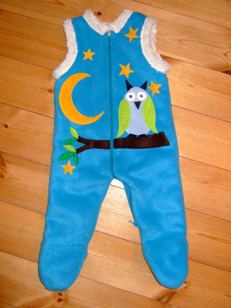 Schlafsack mit Beinen Eule Gr. 68-104 Overall | Etsy