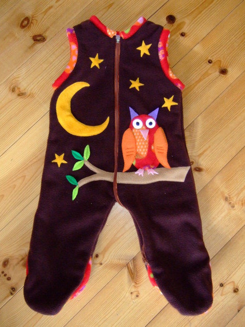 Schlafsack mit Beinen Eule Gr. 68104 Overall Etsy