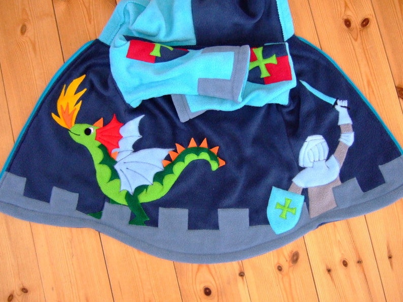 Drachen & Ritter Zipfeljacke Wunschgröße Bild 3