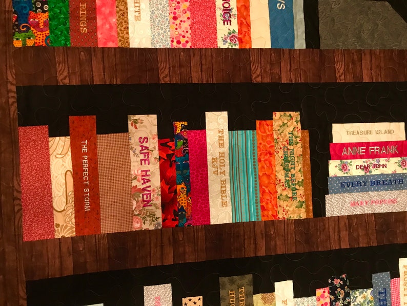 Bookshelf Quilt Etsy