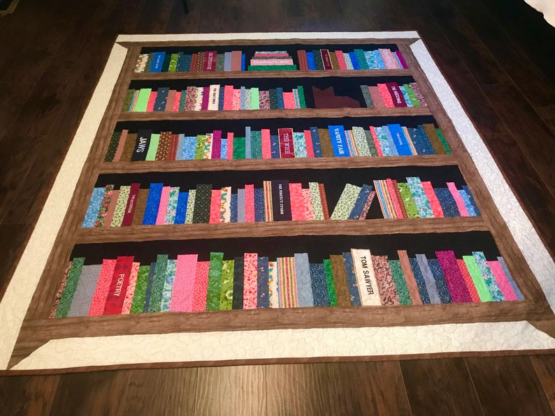 Bookshelf Quilt Etsy