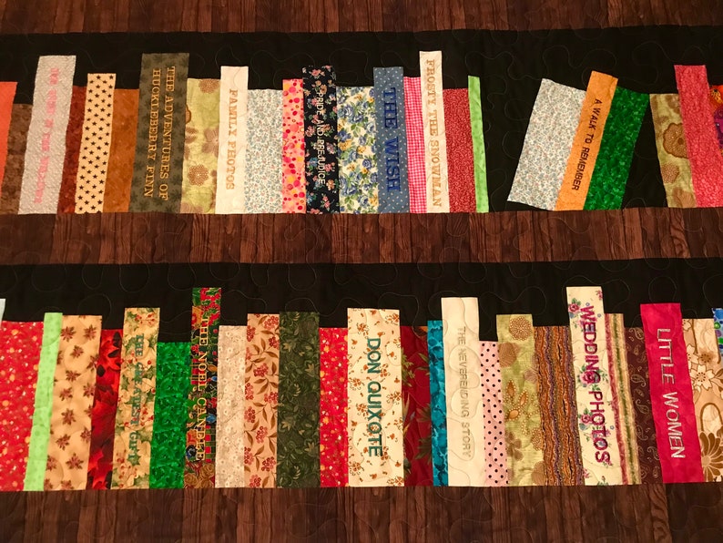 Bookshelf Quilt Etsy