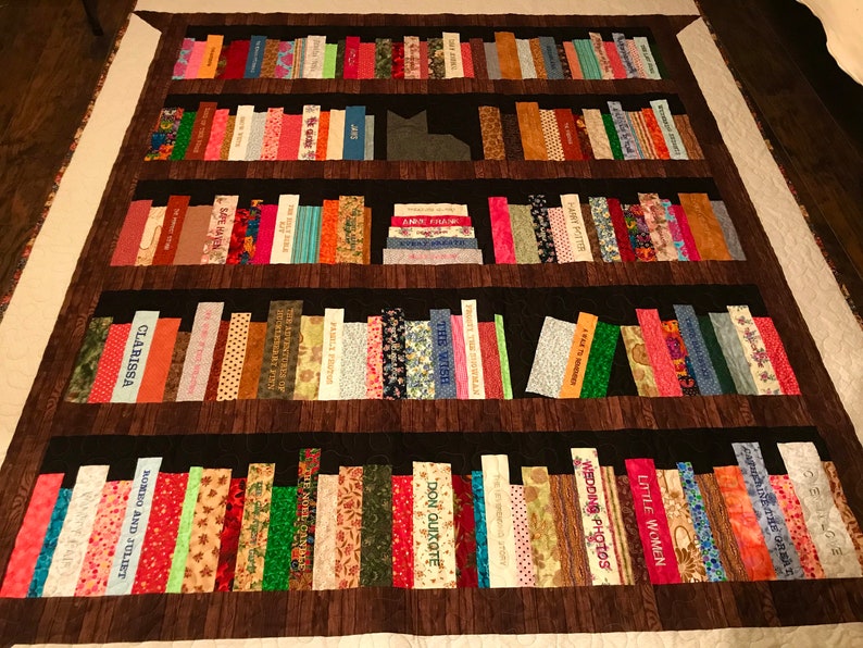 Bookshelf Quilt Etsy