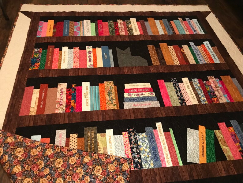 Bookshelf Quilt Etsy