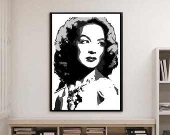 Arte stampabile, poster di Maria Felix, arte messicana, arte latina, download immediato di arte mexicano, arte di Hollywood, celebrità, artista