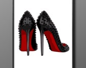Printable Art, fashion wall art, pumps red heels shoe Art, red bottoms, fashion digital art, Print, Female Art, digital print
