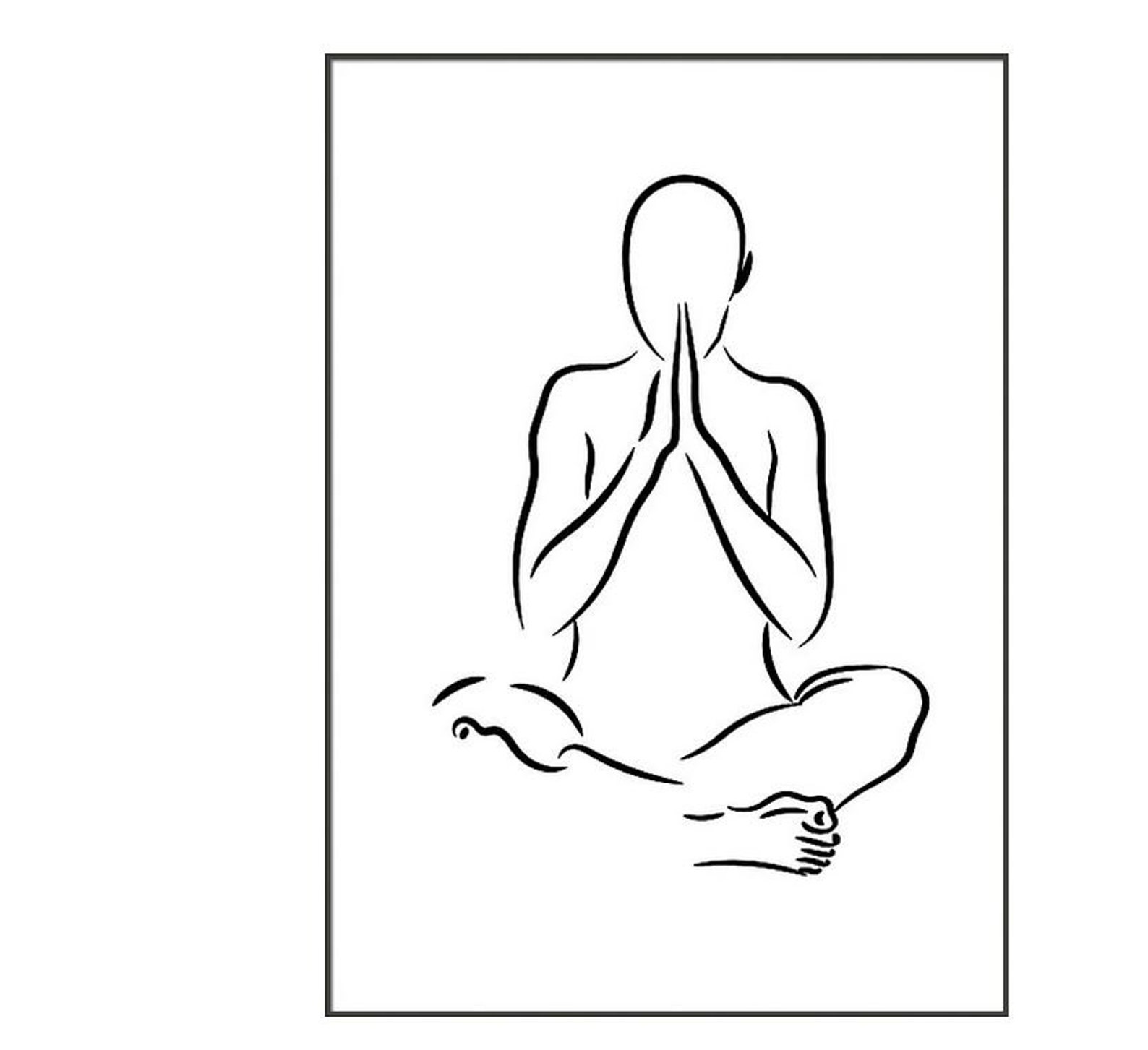 Printable Art, Prayer Meditation, Instant Download Minimalist Art, Minimalist, Line Art, Simple ...