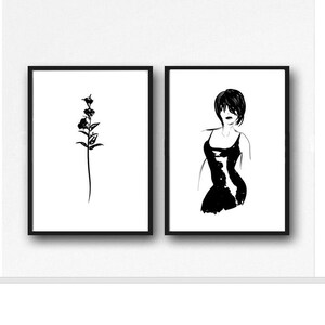 Printable Art, Dancer Duo, woman art, Set of 2 Wall Arts, Wall Art Bundle, Art Print Set, Art Print Bundle, Wall Decor