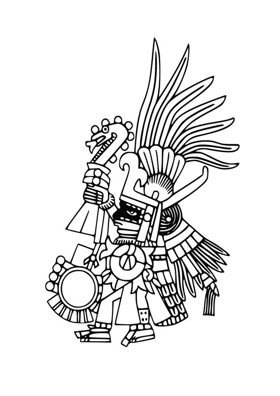 Arte Imprimible Huitzilopochtli Mexica Tribu Arte Azteca de huitzilopochtli Arte Imprimible Huitzilopochtli Mexica Tribu Arte Azteca