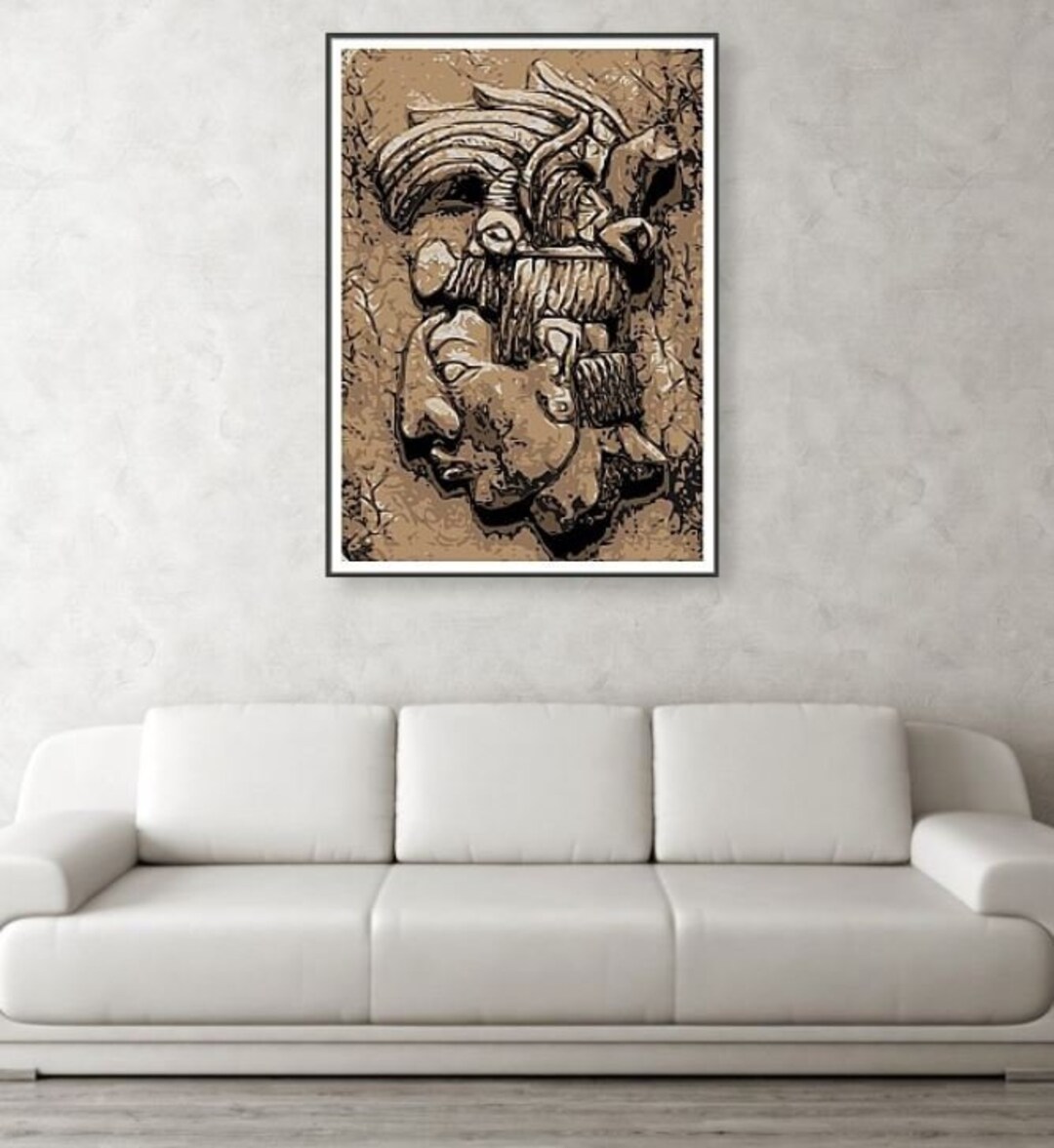 Printable Digital Art, Rey Pakal Los Mayas, Mayan Art, Instant Download ...