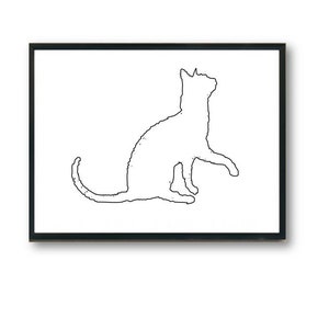 Printable Art, Cat Art, Kitten Art, cat lover Minimalist Art, Line Art, digital art, Print, Bird Art, Black And White, Minimalist Art Print