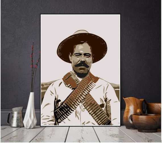 Arte Imprimible Cartel De Pancho Villa Arte Mexicano Arte Etsy