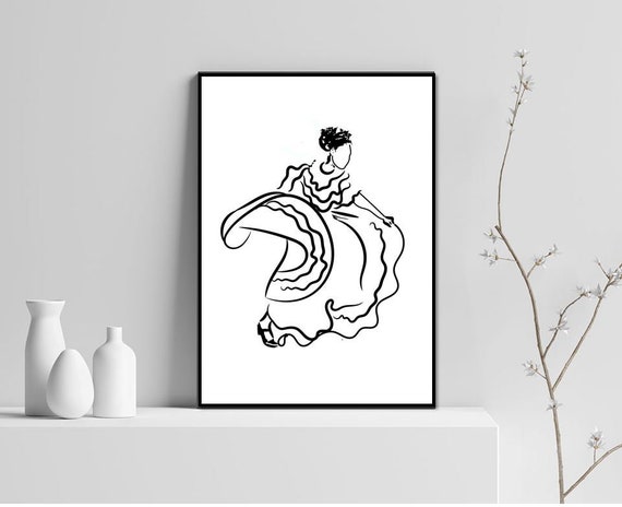 Printable Art Spanish Folk Dancer3 Ballet Folklorico | Etsy