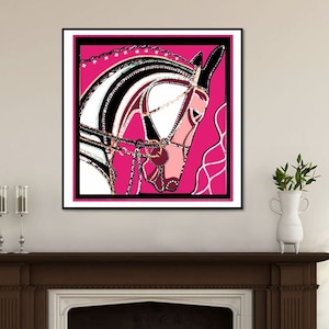Printable Art, fashion wall art, inspired by Hermès of Paris  instant download Art, digital art, Print, Female Art, digital pink decor