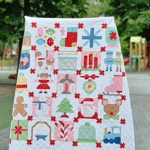 Queen size Christmas Quilt, Quilt for sale, Farmhouse traditional quilt, Throw quilt,  Wall hanging decor, Christmas Eve Quilt, Xmas quilt