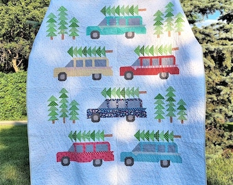 Handmade Christmas Tree Quilt: Vintage Holiday Patchwork, Full Size