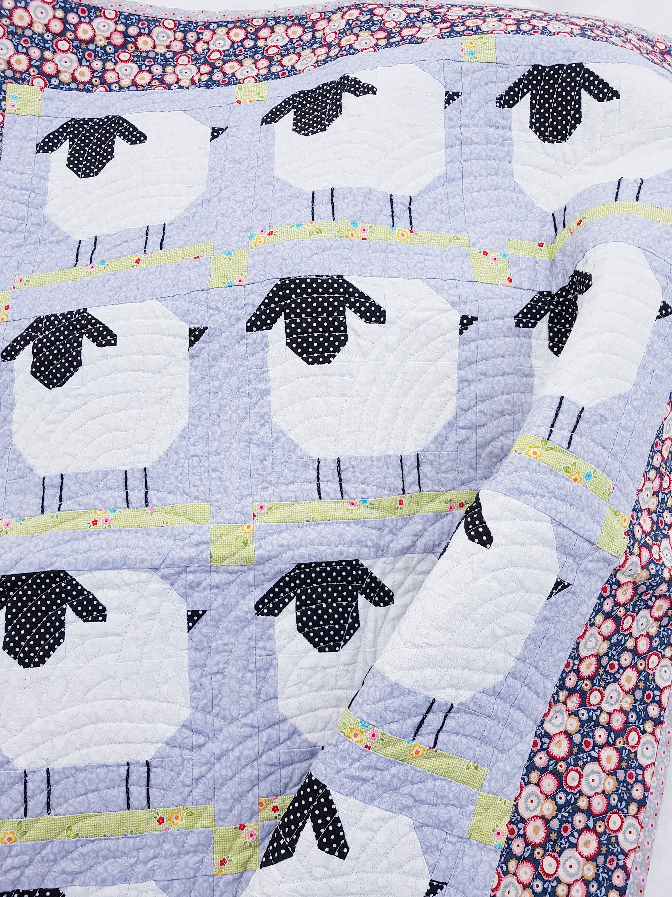 Handmade Baby Quilt: Sheep Patchwork Cotton, Shower Gift - Etsy