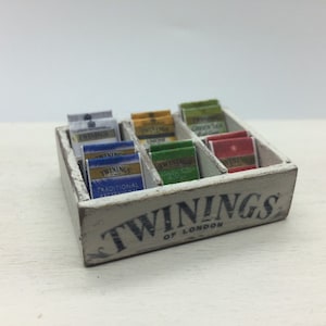 Miniature 1:6 scale tea box