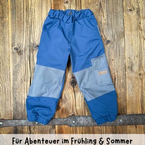 Pantaloni softshell leggeri per bambini, impermeabili e traspiranti | Pantaloni da esterno per la primavera | Robusti pantaloni da fango per ragazzi e ragazze | Modello: Wavebreaker