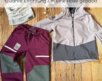 Nowe lekkie spodnie typu softshell dla dzieci, wodoodporne i oddychające | wytrzymałe spodnie przeciwdeszczowe dla chłopców i dziewcząt | model Berry Collector