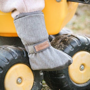 Softshell booties/overshoes "Schlaumeier" crawling shoes, sandbox shoes, play shoes for babies