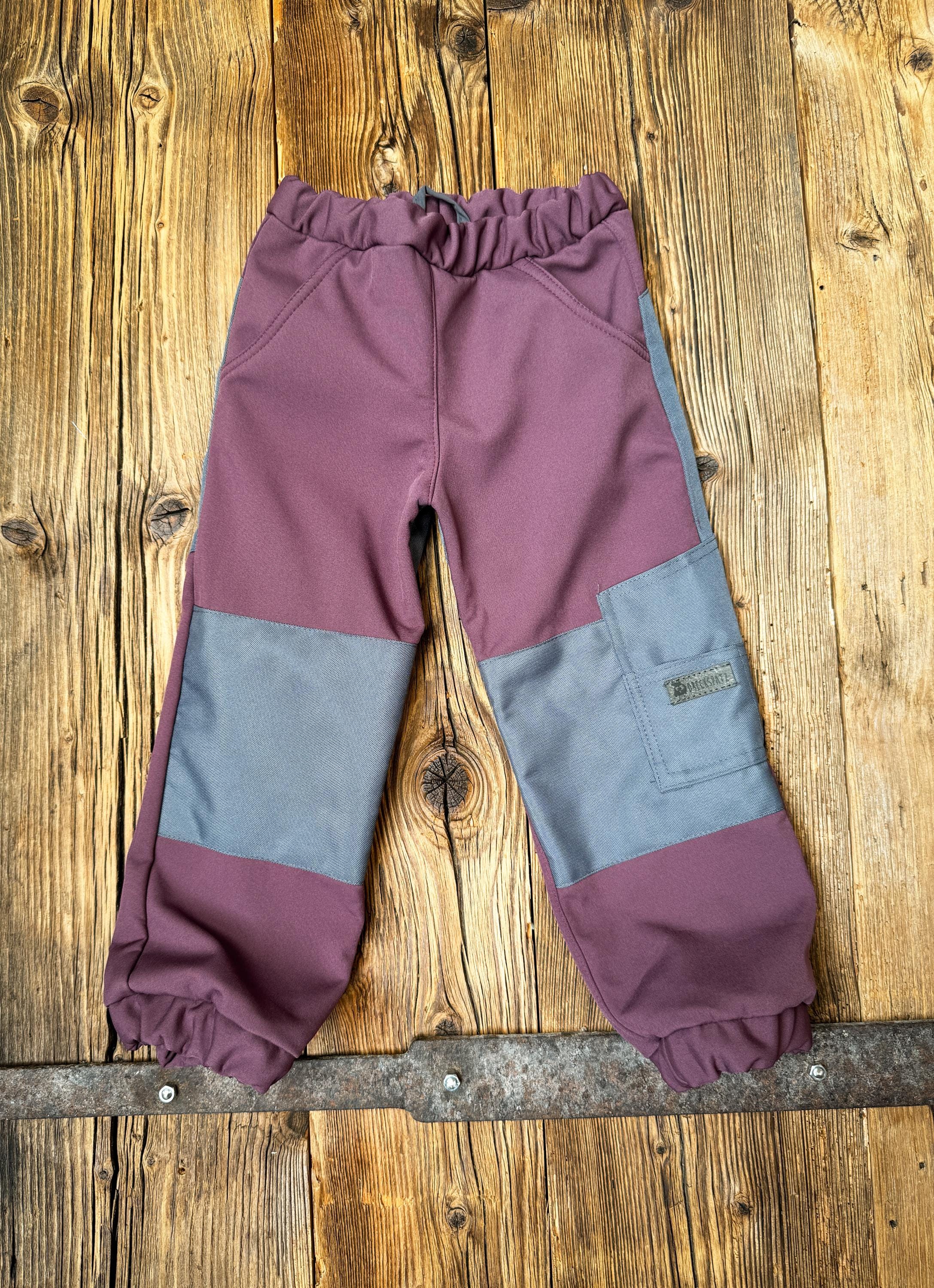 Matschhose Gefüttert Für Kinder - Wasserdichte Softshell-Trekkinghose Mit Fleece-Futter, Winddicht, Mit Gürtel