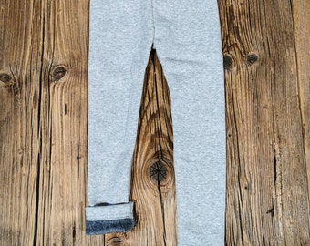 Leggings cálidos gris claro moteado pantalones térmicos para niñas y niños