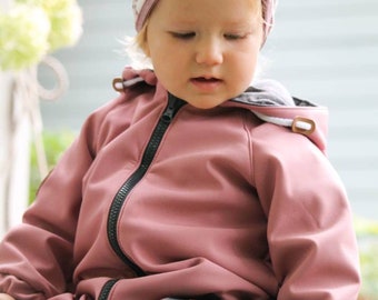 Softshell overall/outdoor overall "Pink Panther" pink weatherproof softshell suit for girls