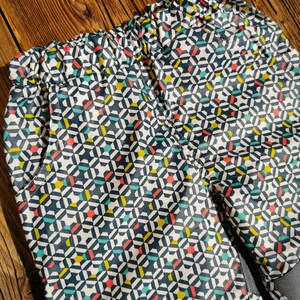 Pantalon d'extérieur/pantalon de boue Confetti Rain motif mosaïque coloré pour garçons et filles, pantalon de pluie respirant image 4