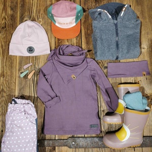 Outdoor trousers/mud trousers "Pünktchen" pink polka dots girls image 4