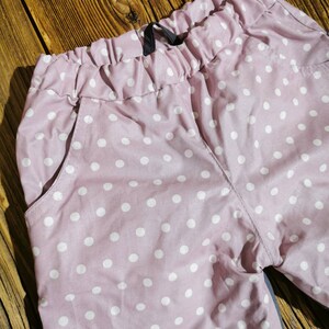 Outdoor trousers/mud trousers "Pünktchen" pink polka dots girls image 3