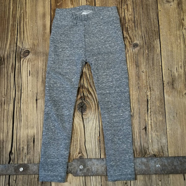 Warme Leggins dunkelgrau meliert Mädchen Jungen Thermoleggins Hose