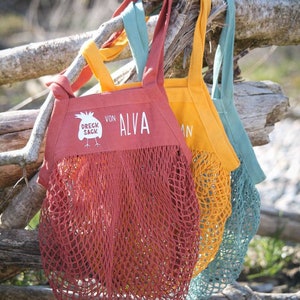 Dirt bag for sand toys, dirty laundry and much more, personalizable with your desired name