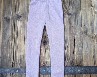 warm leggings "Miss Sophie" winter leggings thermal leggings for girls in old pink mottled