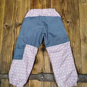Outdoor trousers/mud trousers "Pünktchen" pink polka dots girls image 2