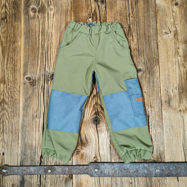 Sotftshellhose/Matschhose "Fata Morgana" grün junge mädchen unisex hose robustbesatz