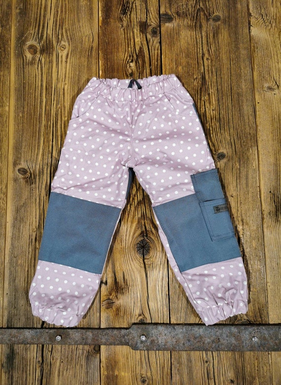 Outdoorhose/Matschhose "Pünktchen" rosa Punkte Mädchen