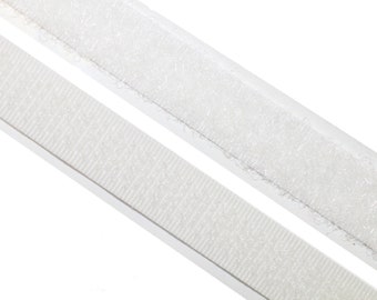 Velcro sangle 10 mm large, autocollant, blanc