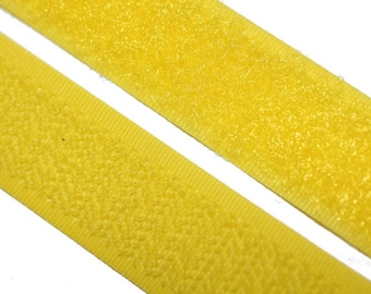 Velcro, para coser, 20 mm, amarillo claro