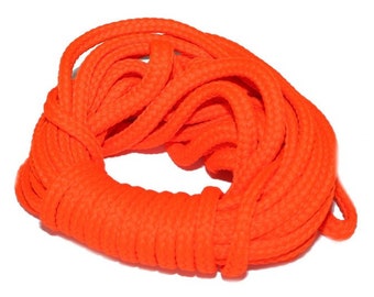 0,478 Eur/m - 5m Kordel / Schnur 4mm Meterware neon-orange