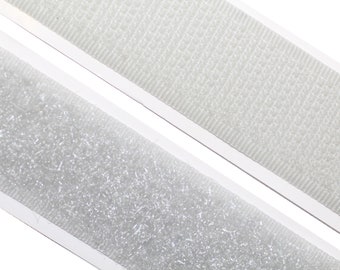 Velcro band 20 mm breed, zelfklevende, licht grijs