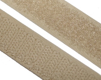 Nastro di Velcro, per il fissaggio di, 20 mm, beige