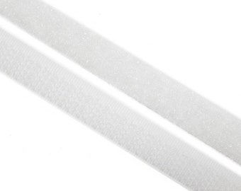 Velcro de 10 mm de ancho, para coser, blanco