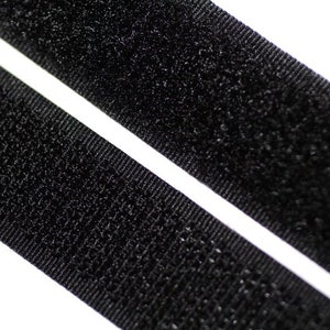Velcro 30 mm wide, for sewing, black