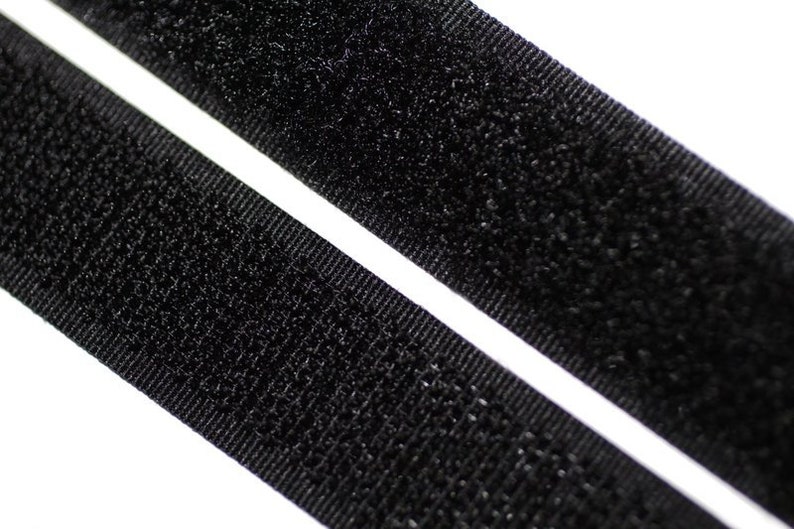 Klettband 30mm breit, zum annähen, schwarz Bild 1