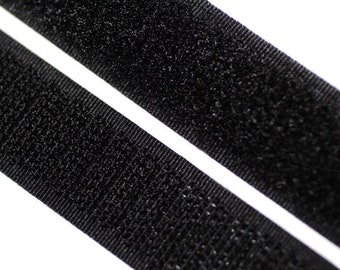 Velcro 50 mm breed, voor het koppelen van, zwart