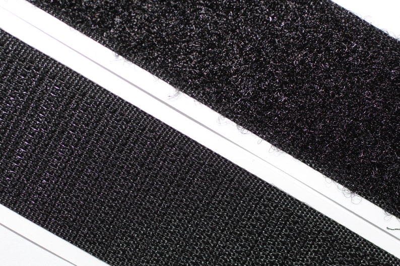 Velcro 50 mm wide, self-adhesive, black image 1